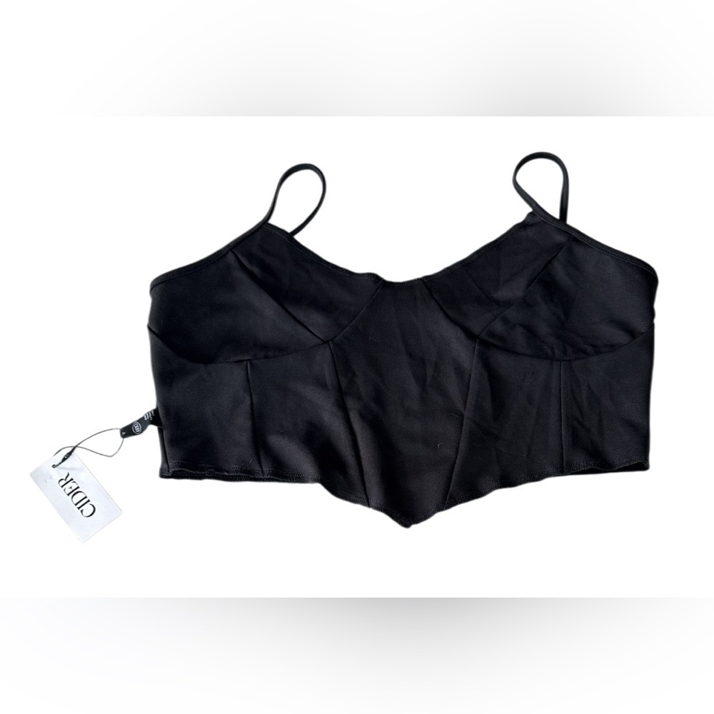 Black Cropped Camisole Top